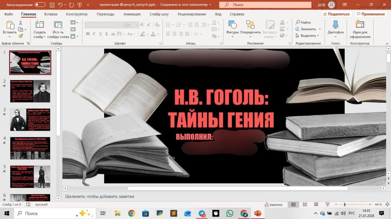 Презентация по литературе