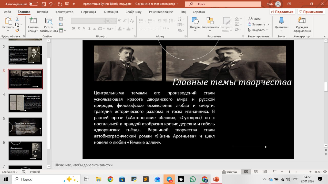 Презентация по литературе